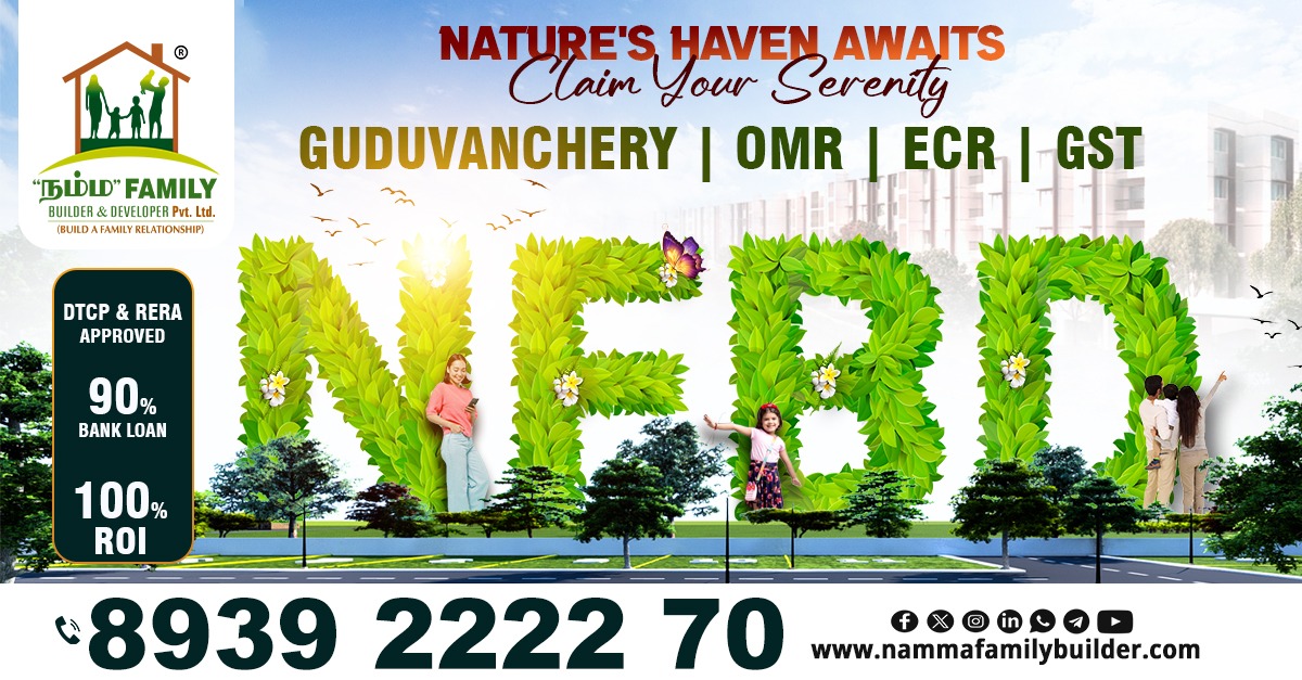 Best Builders in Chennai, Plots for sale in chennai, Guduvanchery