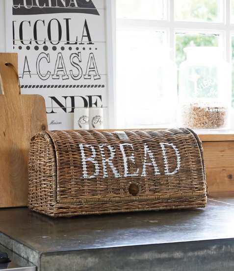 Rattan bread boxes