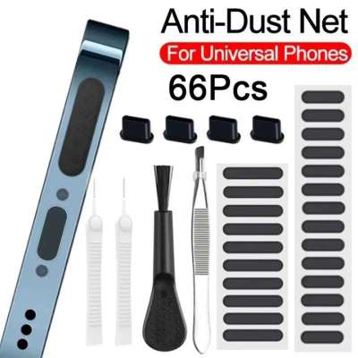 66PCS Mobile Phone Speaker Charging Port Cleaning Set Dust Plug for iPhone