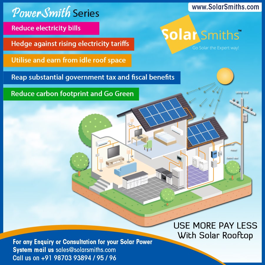 Rooftop Solar Panel Manufacturer and Installer in Delhi , Powersmith Rooftop Solar Systems