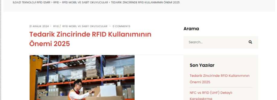 Tedarik Zincirinde RFID Kullanımının Önem Cover