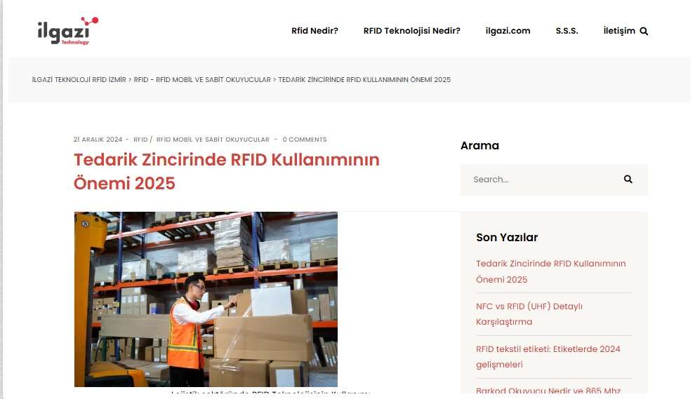 Tedarik Zincirinde RFID Kullanımının Önem