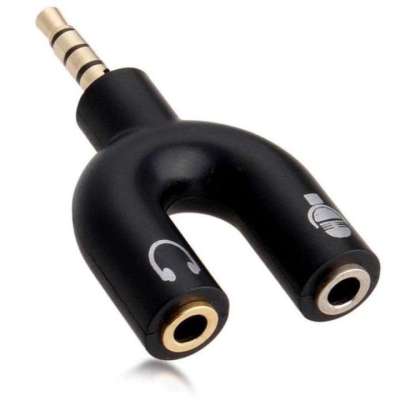 U Shape Sound Stereo TRRS Audio Splitter Earphone Jack