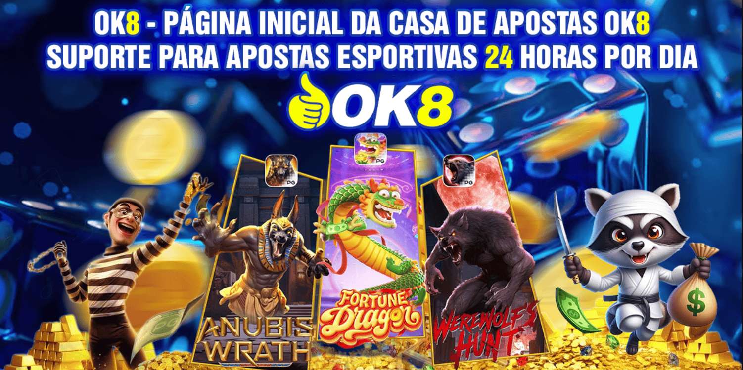 OK8  Página inicial da casa de apostas OK8 com