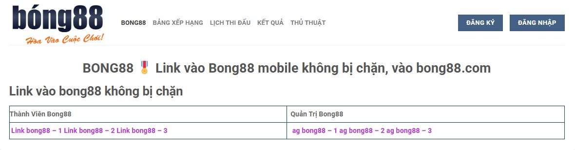 BONG88 Link vào