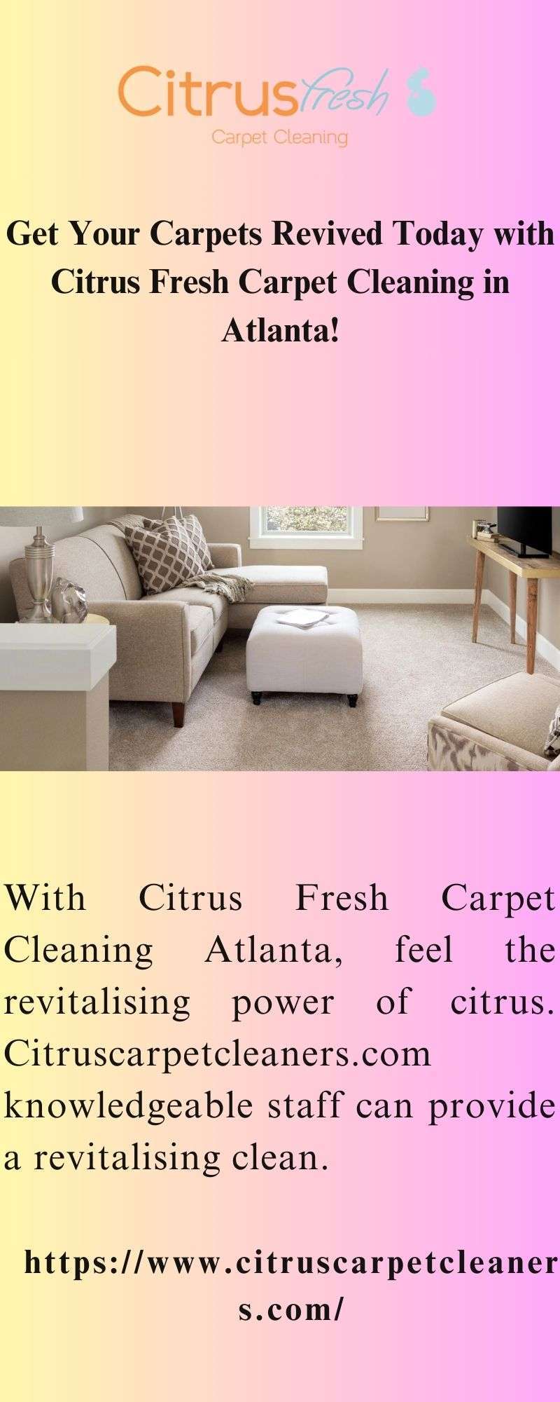 Citrus fresh carpet cleaning