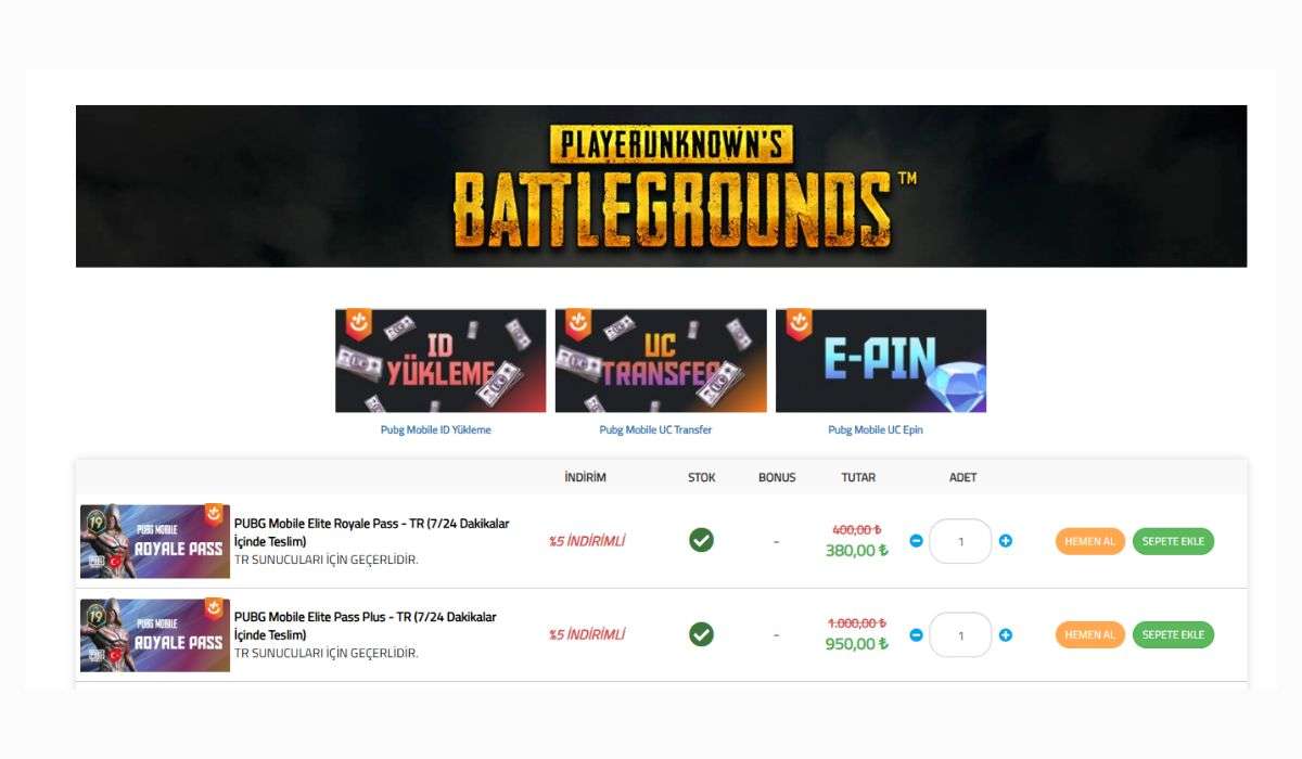 Pubg Uc Satın Al